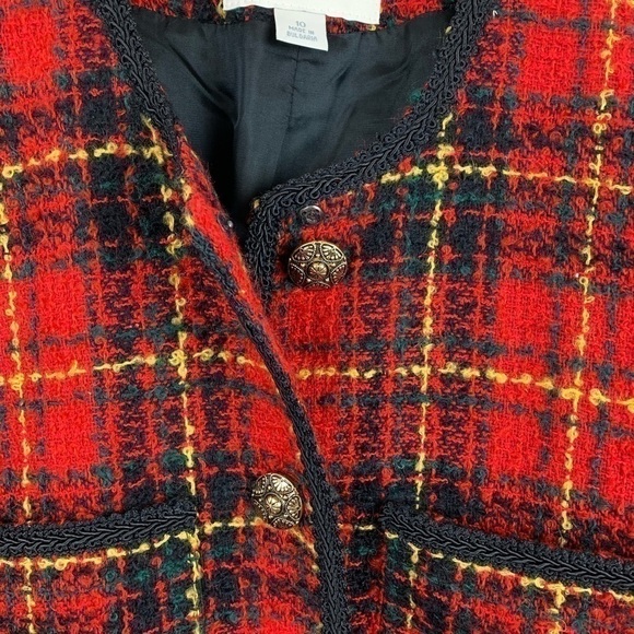 VINTAGE Lord&Taylor Bouclé Knit Jacket Size10 - Picture 7 of 9